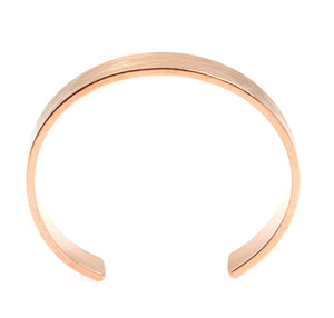 3 of 8: 10mm Wide Men's Wide Bark Copper Cuff Bracelet Shape