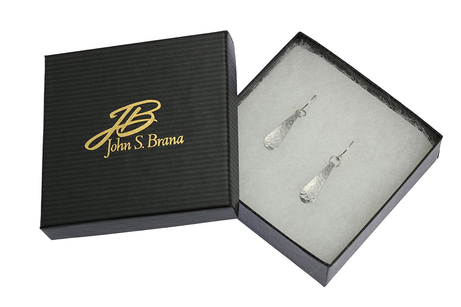 Gift Boxed Mini Hammered Aluminum Drop Earrings