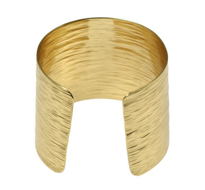 4 of 9: Nu Gold Brass Bark Cuff Opening