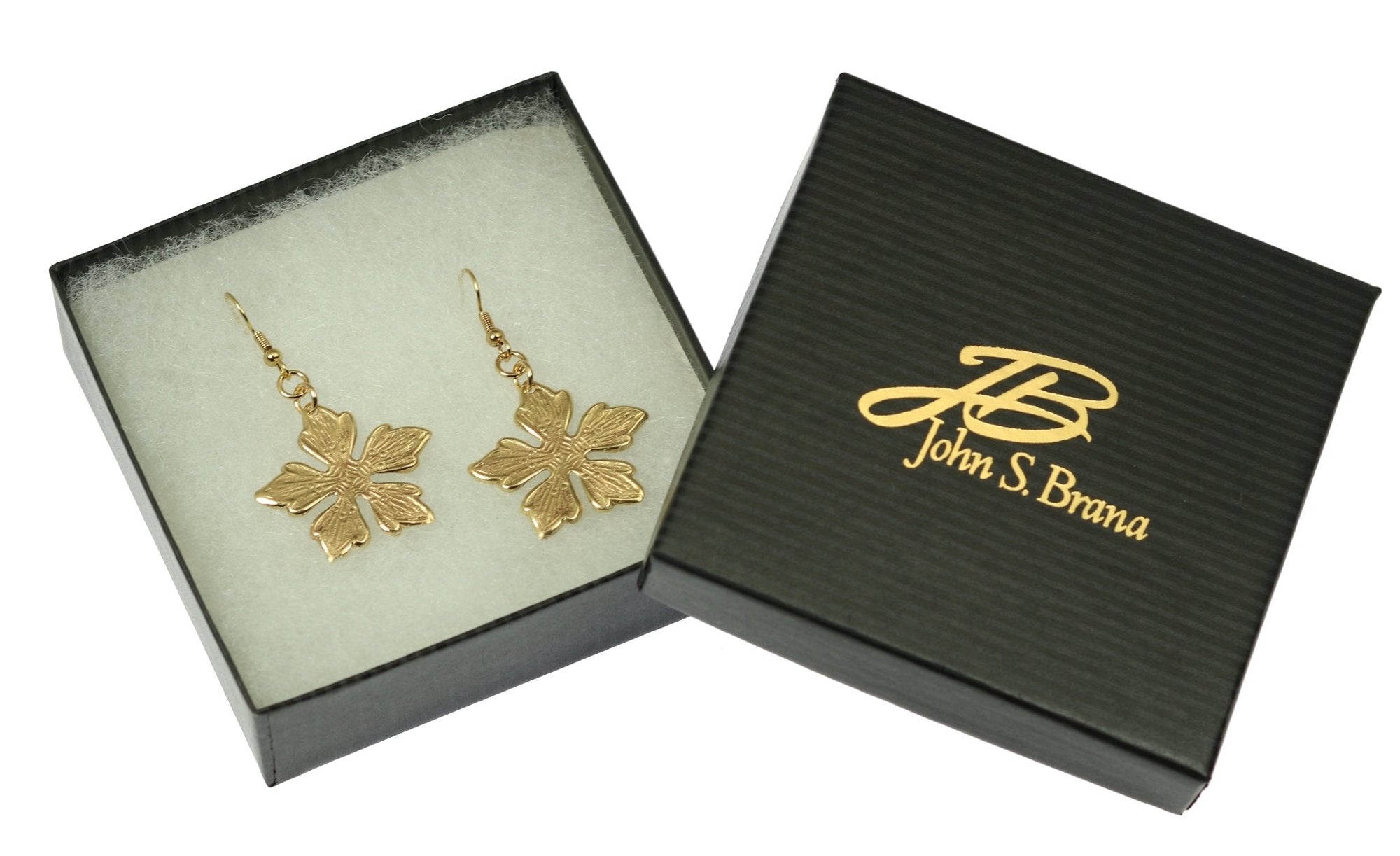 Nu Gold Buttercup Flower Earrings in Gift Box
