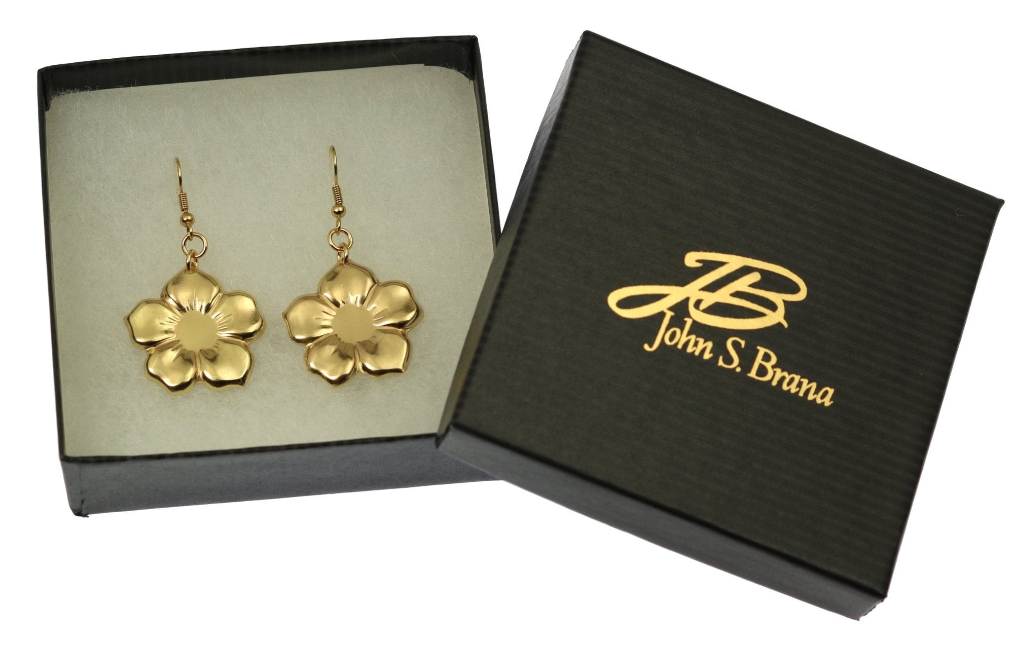 Nu Gold Forget Me Not Flower Earrings in Gift Box