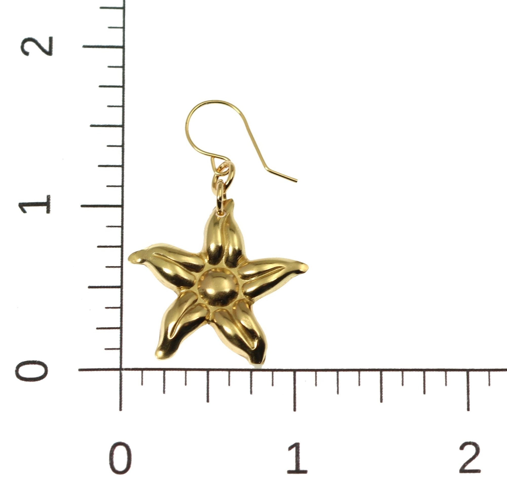 Scale of Nu Gold Star Jasmine Flower Earrings