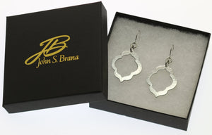 9 of 9: Pierced Hammered Quatrefoil Aluminum Earrings in Gift Box