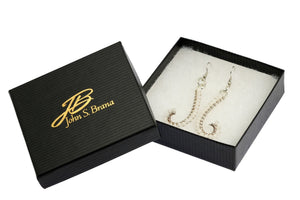 4 of 4: Gift Boxed Snow Quartz Wire Wrapped Silver Earrings