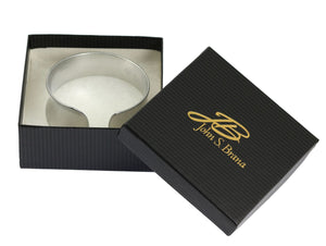 7 of 8: Gift Boxed Tapered Brushed Anticlastic Aluminum Bangle