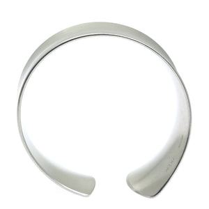 4 of 8: Profile of Tapered Brushed Anticlastic Aluminum Bangle