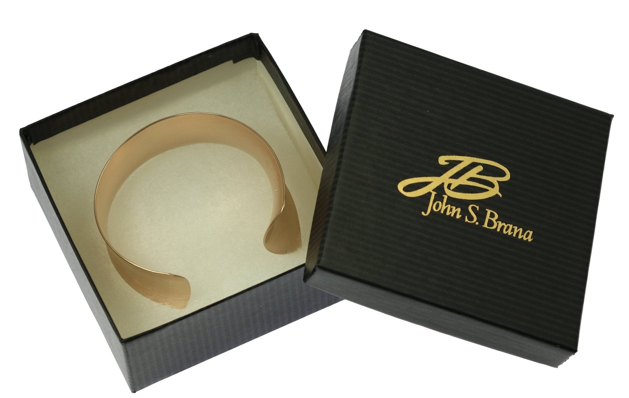 Gift Boxed Tapered Brushed Bronze Anticlastic Cuff