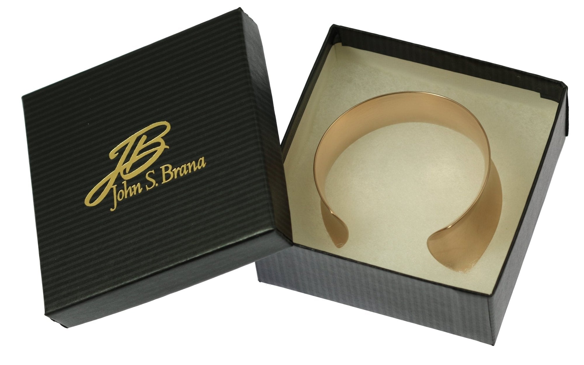 Tapered Brushed Bronze Anticlastic Cuff in Gift Box