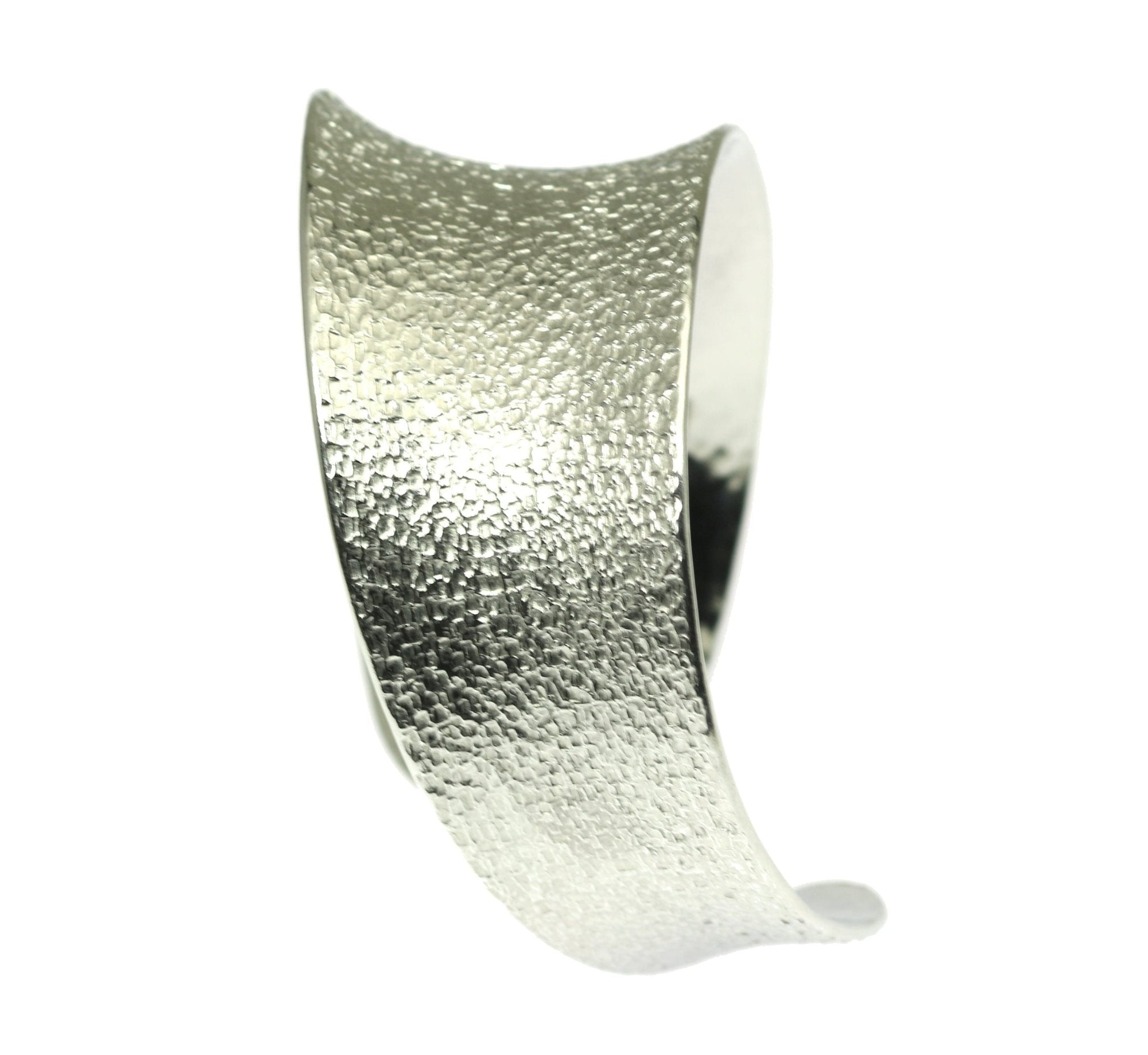 Size View of Texturized Aluminum Anticlastic Bangle