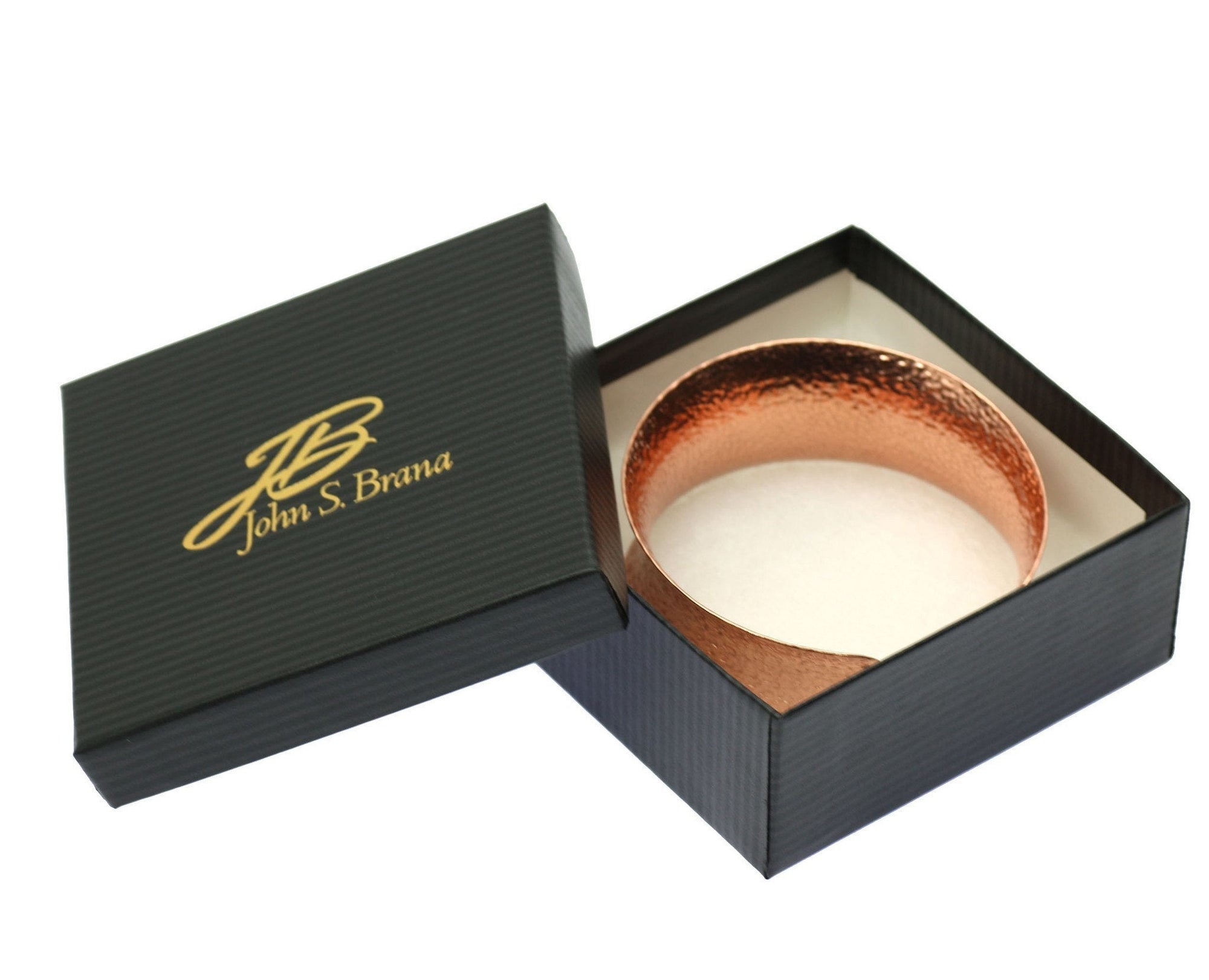 Gift Boxed Texturized Copper Bangle Bracelet