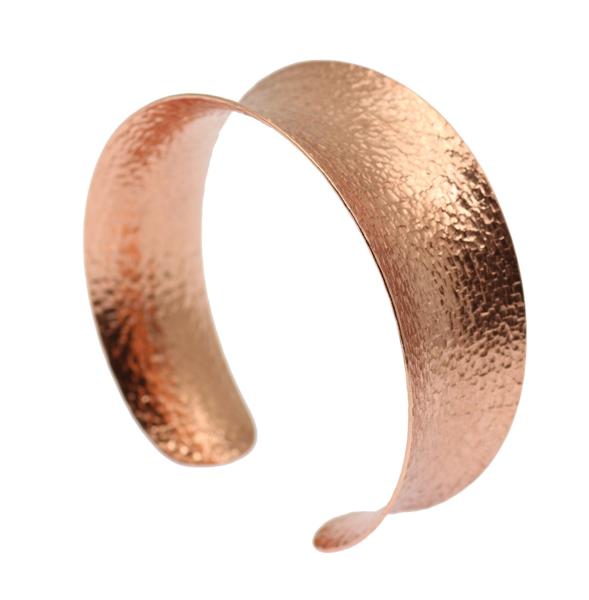 Shape of Texturized Copper Bangle Bracelet