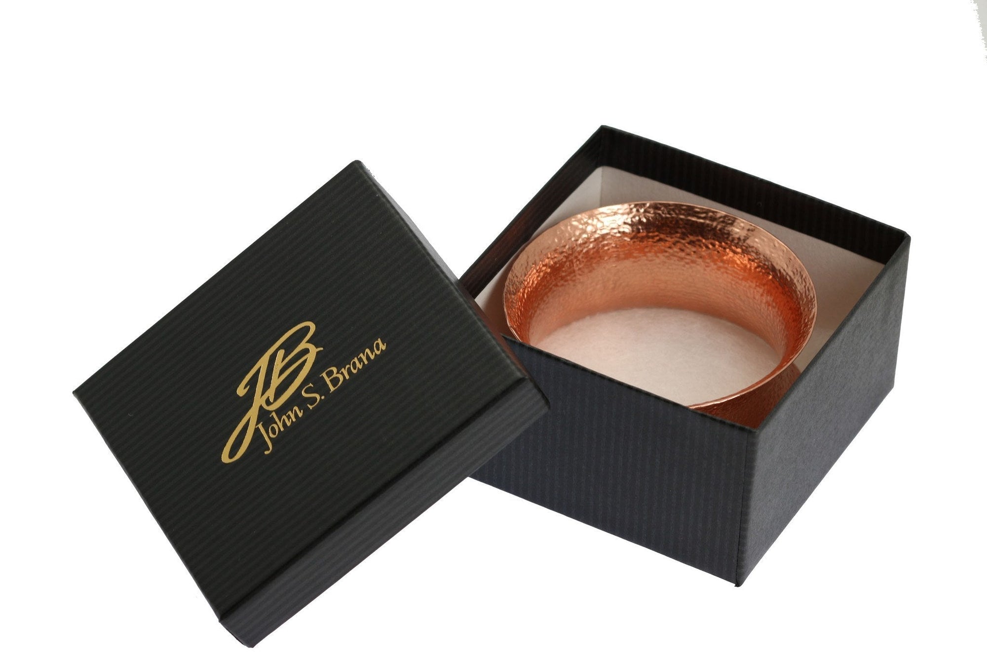 Texturized Copper Cuff Bracelet in a Black Gift Box