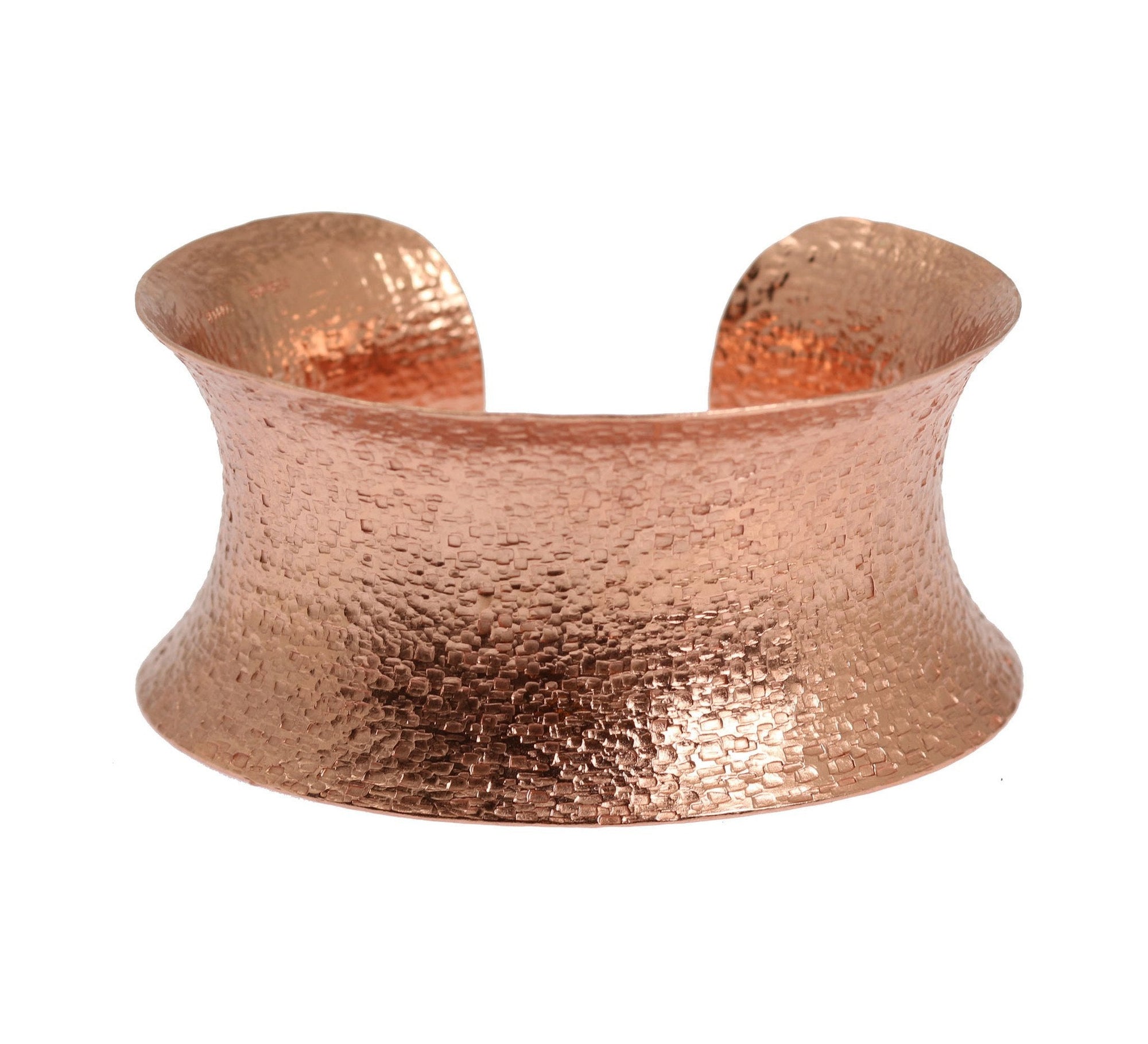 Detail of Texturized Copper Cuff Bracelet