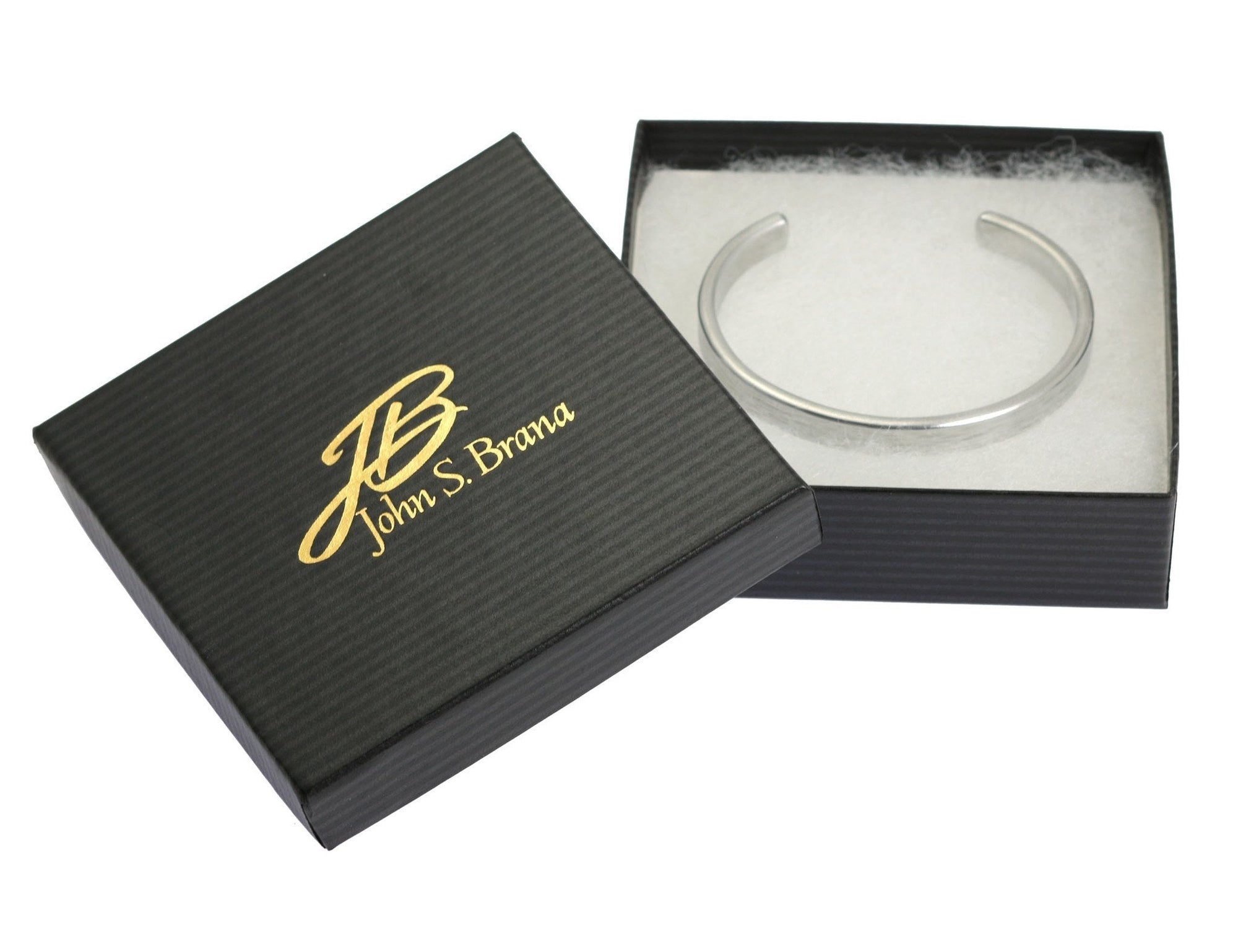 Thin Bark Aluminum Cuff Bracelet in Gift Box
