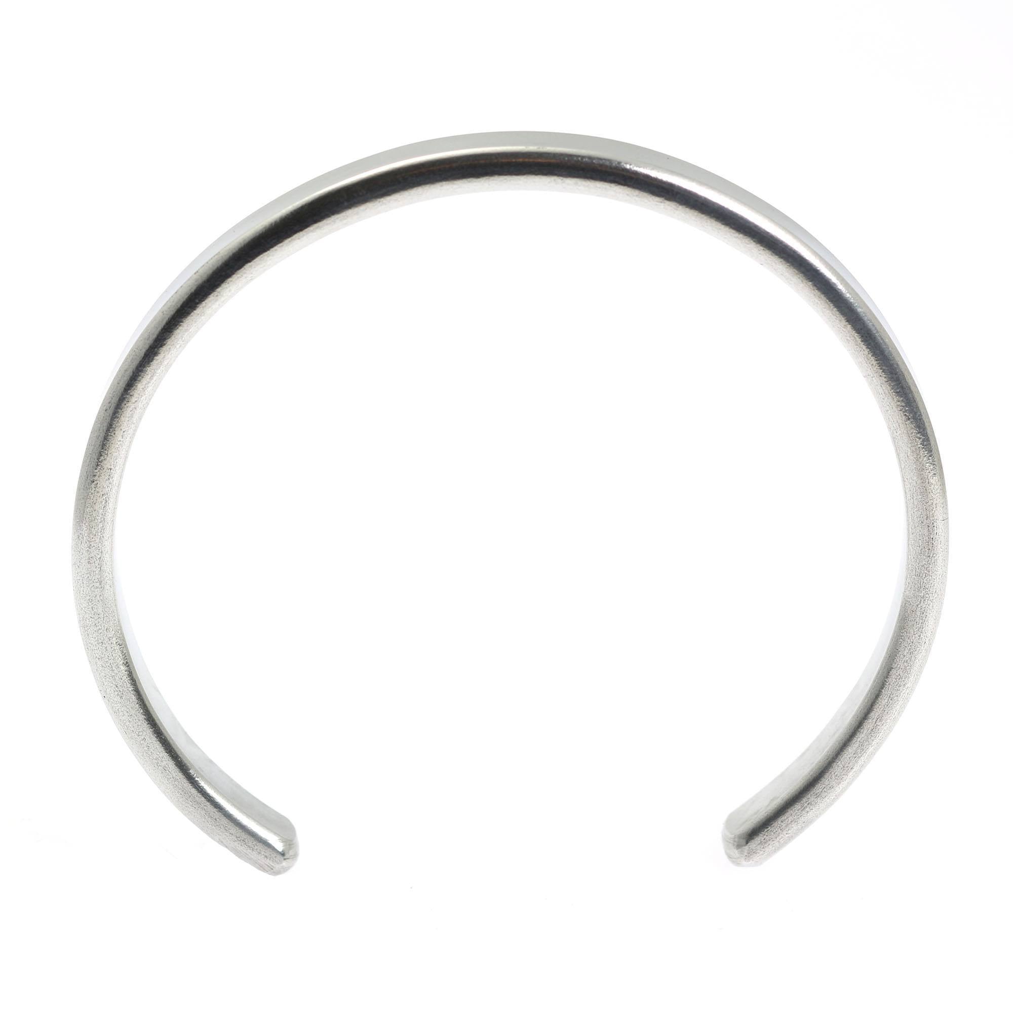 Shape of Thin Brushed Aluminum Cuff Bracelet