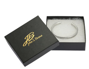 9 of 9: Thin Chased Aluminum Cuff Bracelet in Gift Box