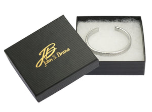 7 of 7: Thin Texturized Aluminum Cuff Bracelet in Gift Box