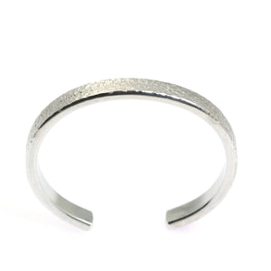 5 of 7: Thin Texturized Aluminum Cuff Bracelet Opening