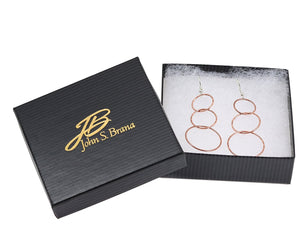 3 of 3: Gift Boxed Hammered Copper Dangle Earrings