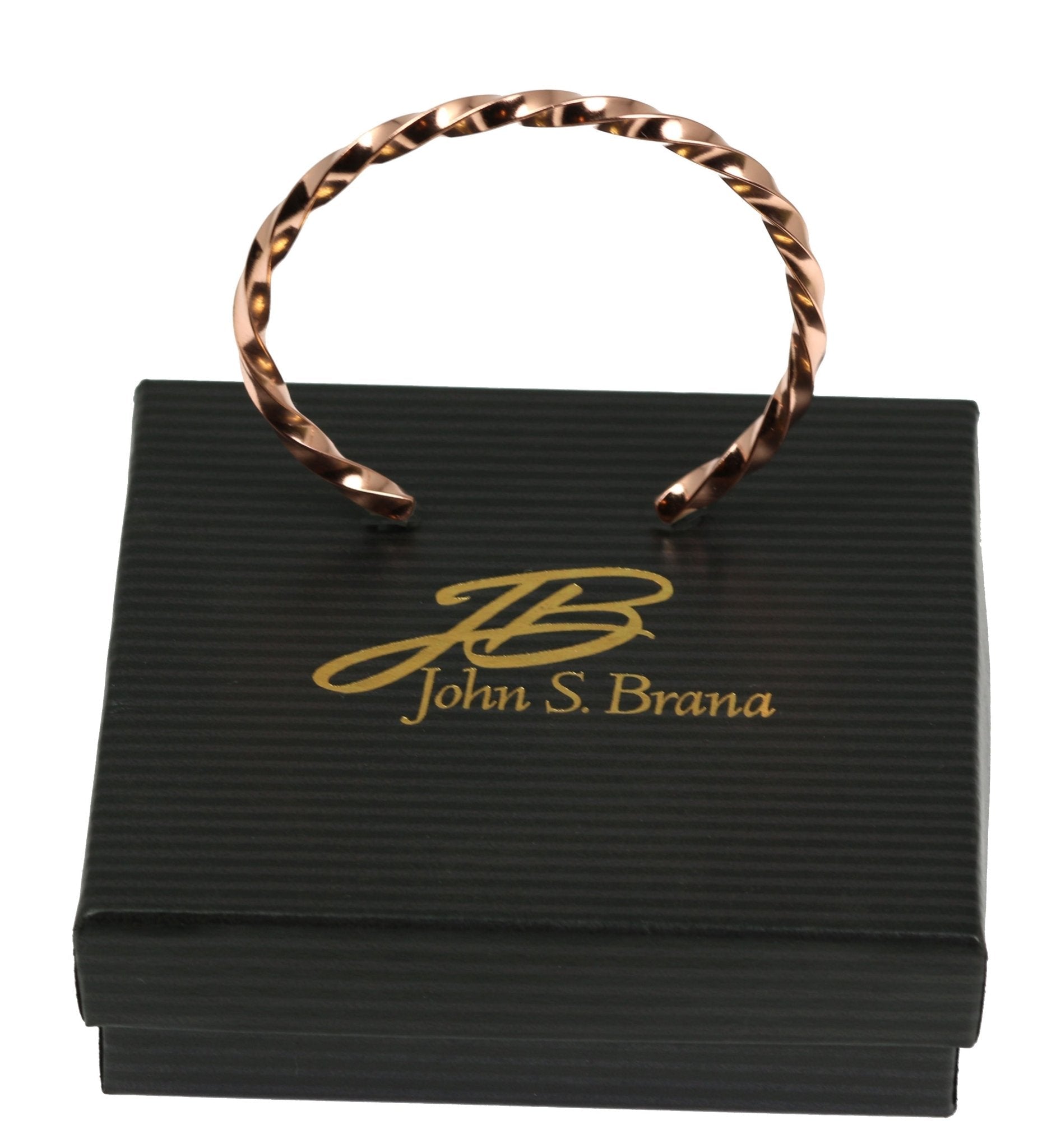 Gift Boxed Twisted Copper Cuff Bracelet