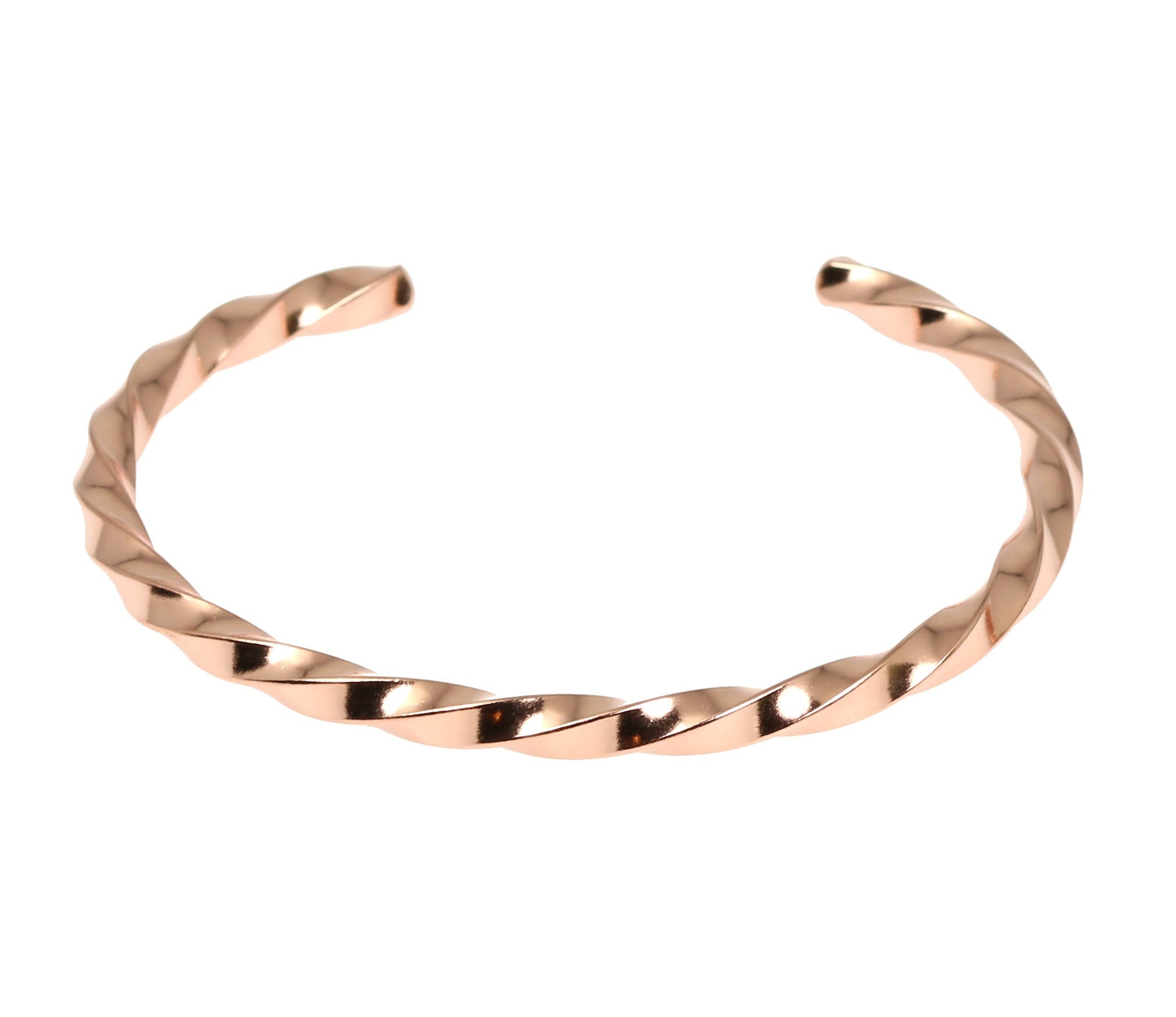 Detail of Twisted Copper Cuff Bracelet
