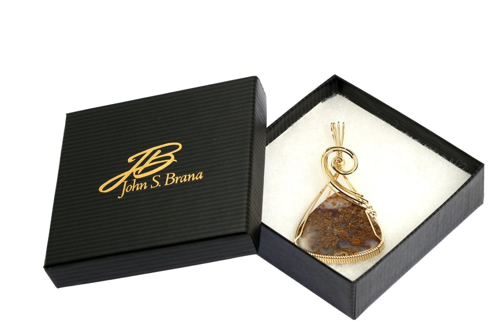 West Texas Agate 14K Gold-filled Pendant in a Black Gift Box