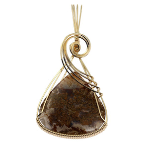1 of 4: A West Texas Agate 14K Gold-filled Pendant on a White Background
