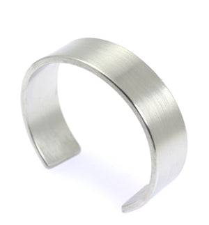 3 of 7: 19mm Brushed Aluminum Cuff Bracelet - Right Side View