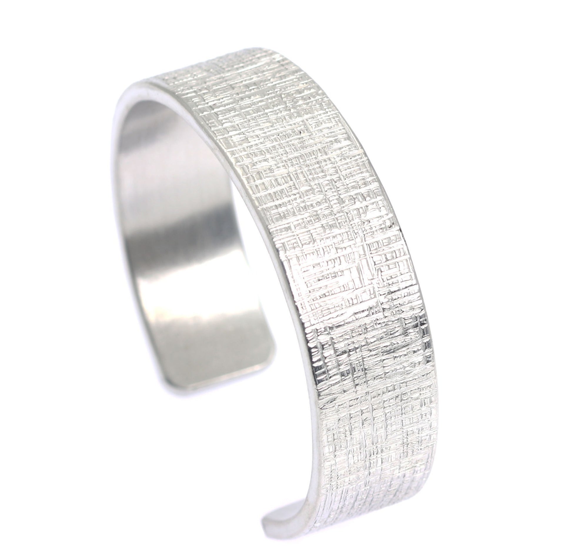 Linen Aluminum Cuff Bracelet - Right Side View