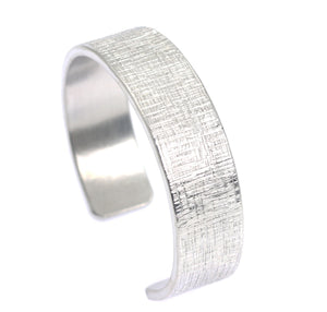 5 of 8: Linen Aluminum Cuff Bracelet - Right Side View
