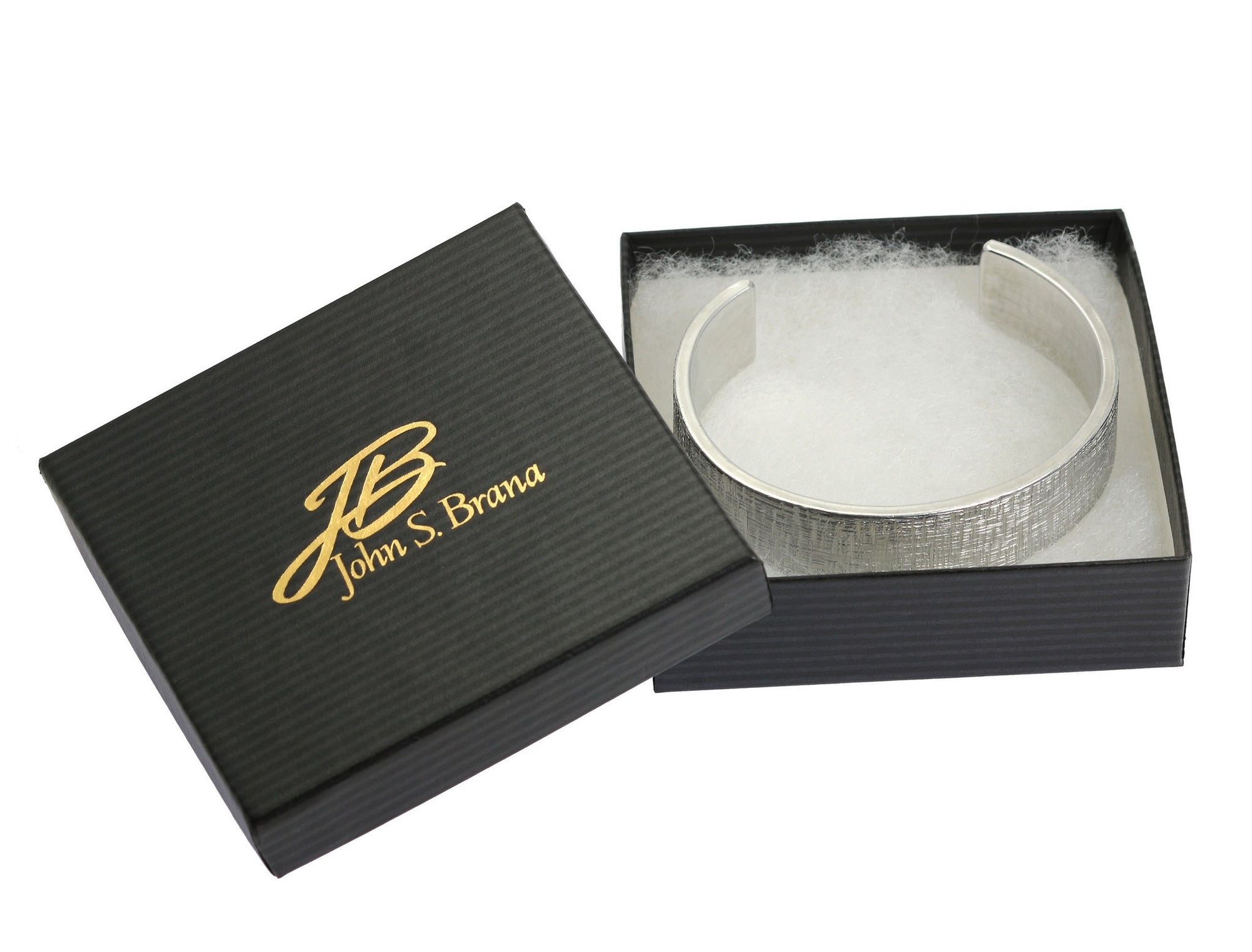 Gift Boxed Linen Aluminum Cuff Bracelet