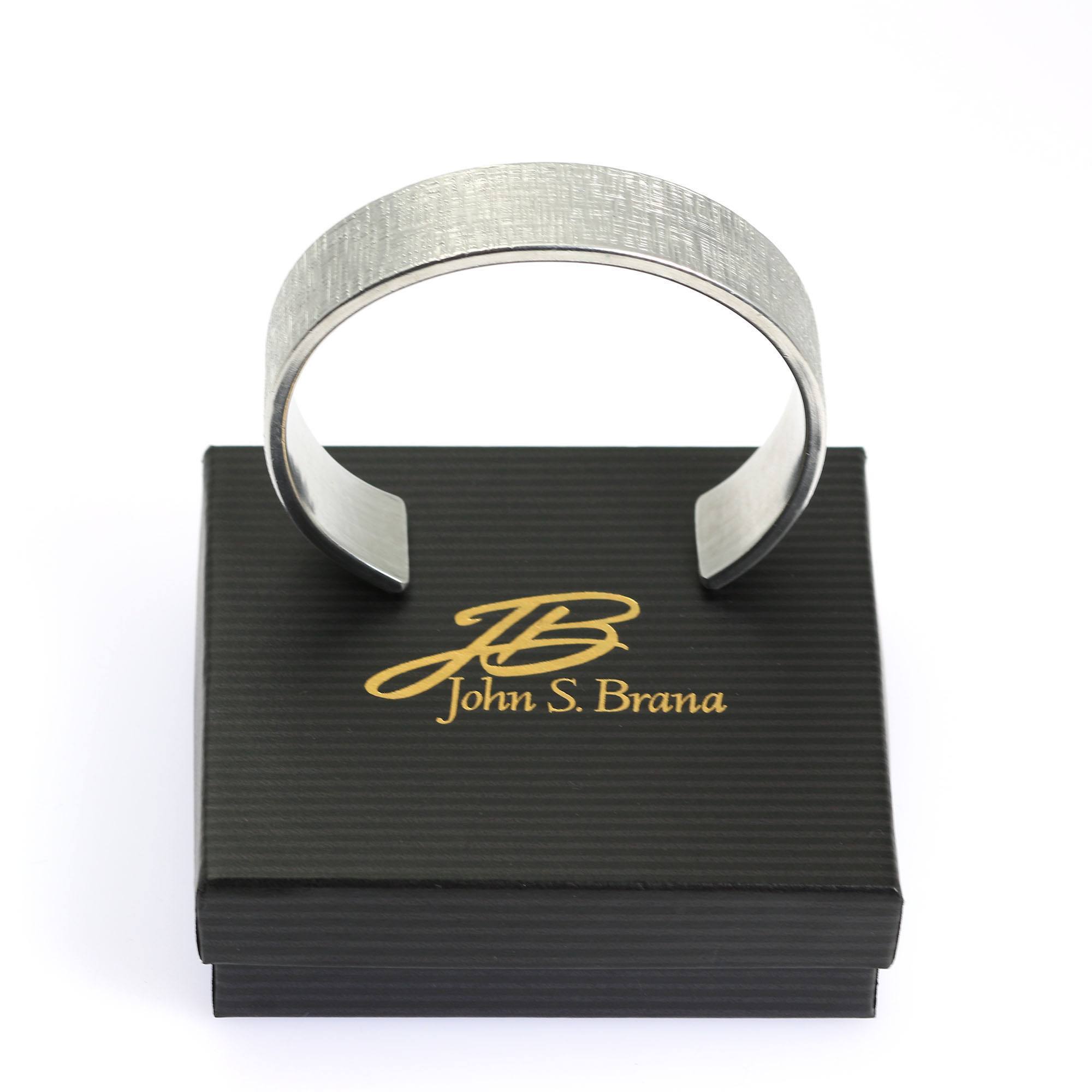 Linen Aluminum Cuff Bracelet in Gift Box